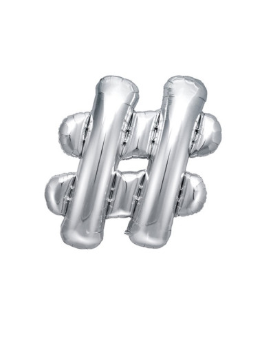 Ballon #Silber-Hashtag in der Schweiz