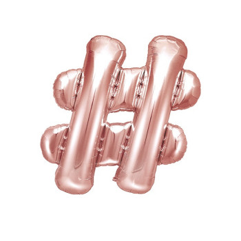 palloncino con hashtag in oro rosa in svizzera 2