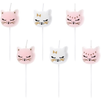 Candele di compleanno Gatti per bambini, accessorio festivo e colorato per torta