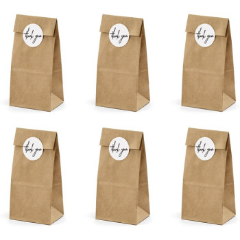 Partytaschen aus Kraftpapier „Dankeschön“ - Partyartikel - Bellefete.ch