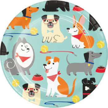 8 Piatti da festa con dessert Cani - Tema di compleanno Animali da compagnia - Bellefete.ch