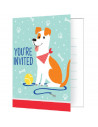 invitations theme d'anniversaire chiens en suisse