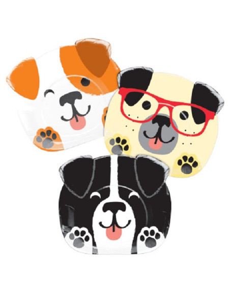 8 Partyteller in Hundeform - Geburtstagsdekoration für Hunde - Bellefete.ch