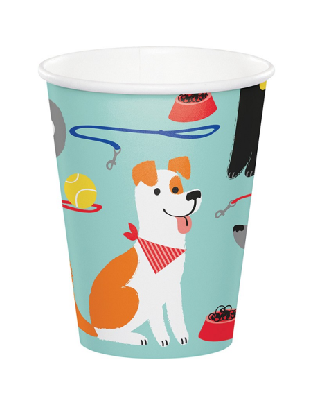 8 Bicchieri di compleanno Cani - Decorazione per feste animali domestici - Bellefete.ch