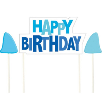 3 Candele di compleanno Squalo - Decorazione per torta a tema - Bellefete.ch