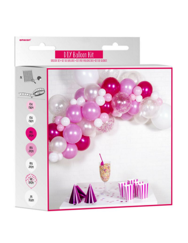kit arco per palloncini rosa in svizzera
