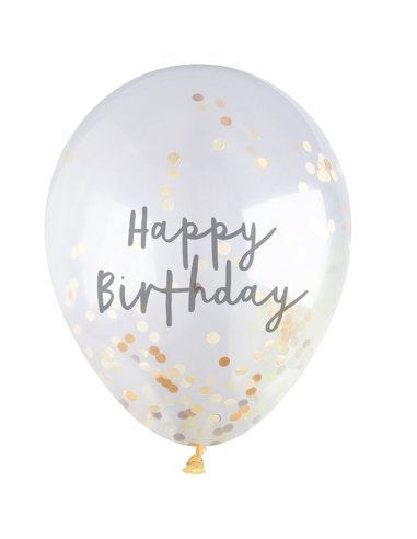 palloncini dorati di buon compleanno in svizzera