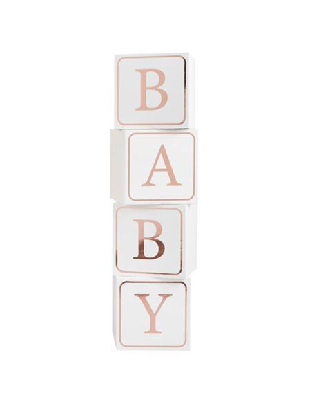 Dekorative Blöcke Baby Rose Gold - Party & Baby Shower Dekoration - Bellefete.c