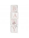 blocs baby shower rose gold