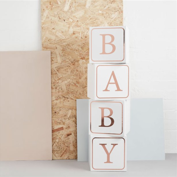 Dekorative Blöcke Baby Rose Gold - Party & Baby Shower Dekoration - Bellefete.c 2