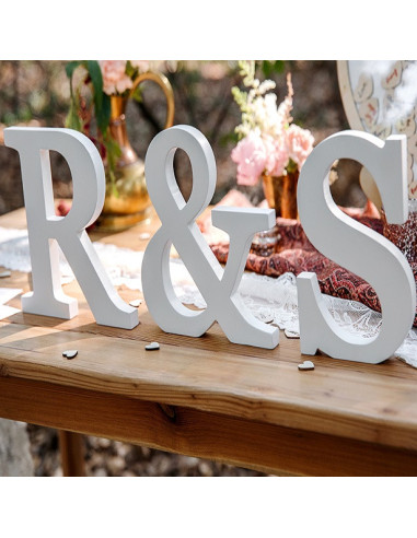 LETTRES DECO BLANC EN BOIS