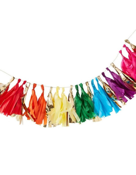 guirlande pompons rainbow en suisse