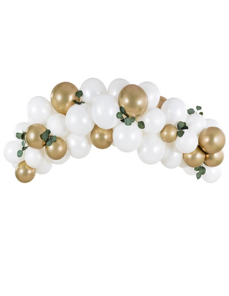 Arco di palloncini Bianco e Oro - Decorazione di festa - Bellefete.ch