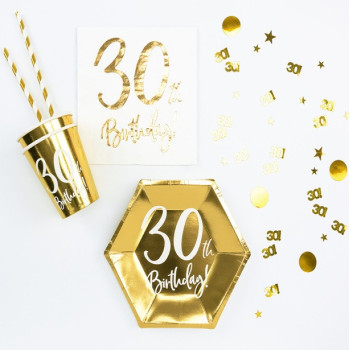 Confettis de fête 30 ans en or – décoration de table anniversaire élégante | BelleFete.ch 2