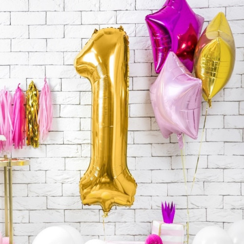 Palloncini con numeri dorati