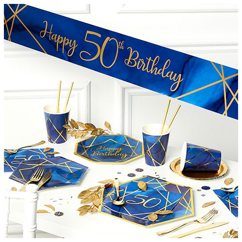 50 anni blu navy e oro