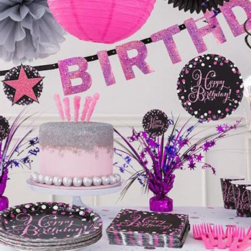 Pink und Schwarz Geburtstag