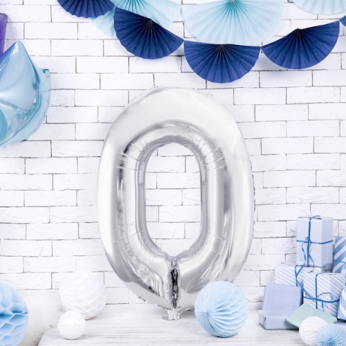 Palloncini con numeri argentati