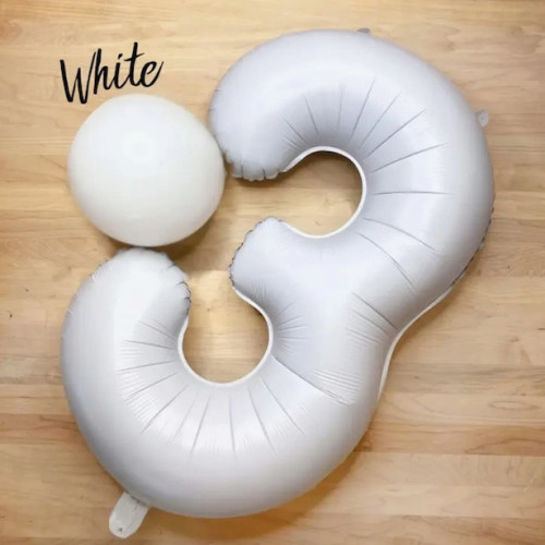 Ballons de Chiffres Blanc