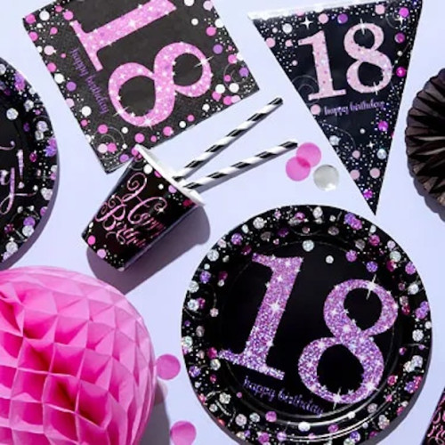 18 Jahre Pink und Schwarz