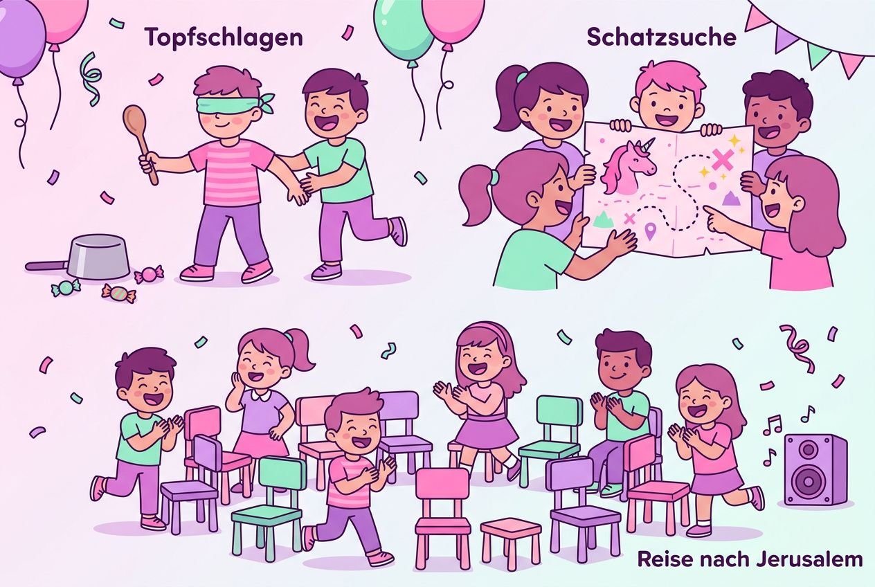 Ideen für einen kindergeburtstag für mädchen: Figuren spielen, Schatzsuche und kreative Mottos mit Dekorationen, Spielen und Aktivitäten.