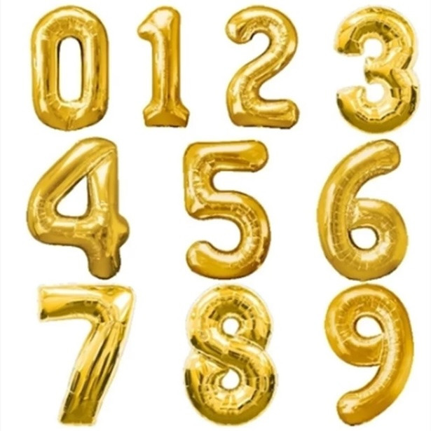 Palloncini con numeri d'oro