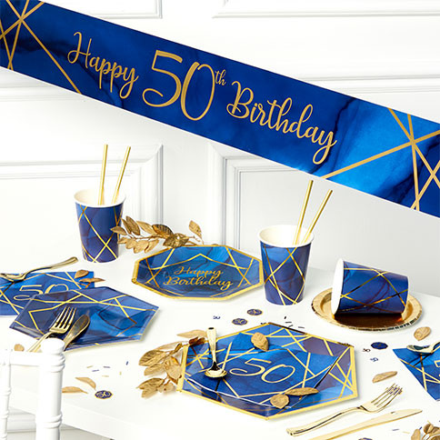 50 anni blu navy e oro