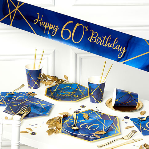 60 anni blu navy e oro